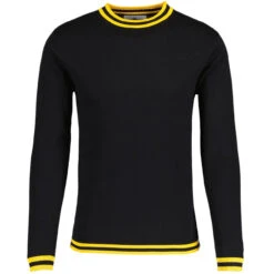 LS Moon Mod Tipped Knit Jumper B/Y