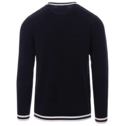 LS Moon Mod Tipped Knit Jumper (B) -Fashion House Store madcap england moon long sleeve top navy 1 05890.1661262087