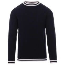 LS Moon Mod Tipped Knit Jumper (H) -Fashion House Store madcap england moon long sleeve top navy 4 17133.1661262086 2
