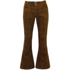 Paisley Rave Retro Cord Bellbottoms -Fashion House Store madcap england paisley rave bellbottom flares tan 1 98217.1679656829