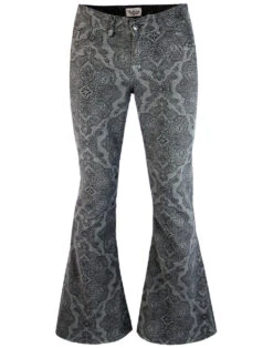 Paisley Rave Retro 70s Cord Flares -Fashion House Store madcap england paisley rave cords silver 6 18151.1661269150