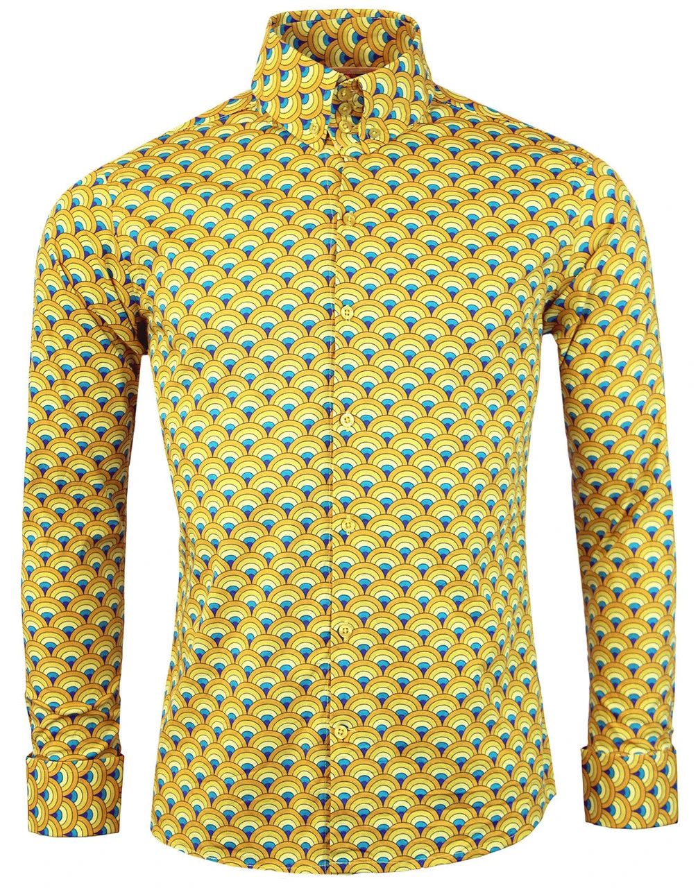 Peacock Retro 60s Mod Op Art Shirt 6 Peacock Retro 60s Mod Op Art Shirt - Image 4