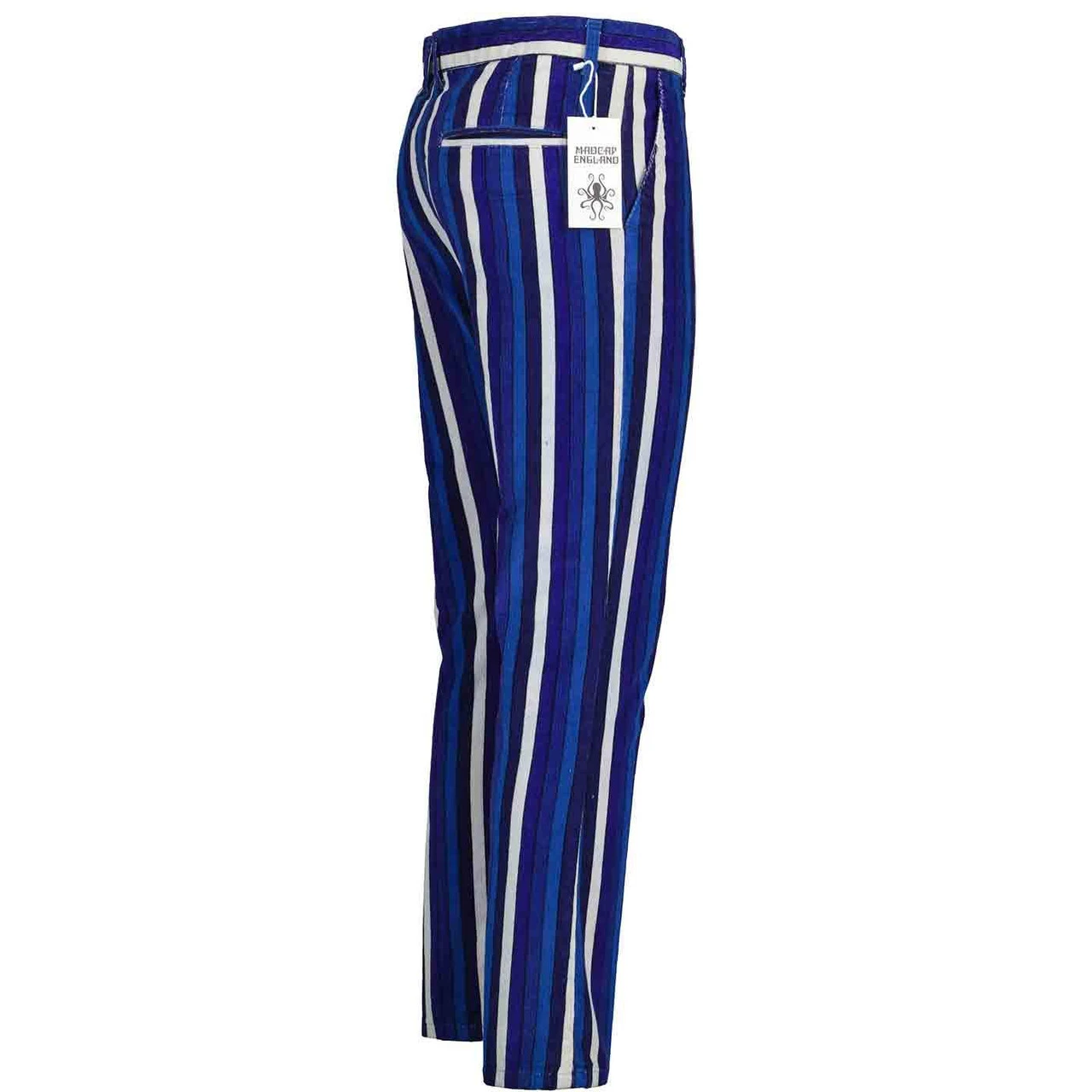 Spectrum Stripe Slim Leg Cords BLUE 4 Spectrum Stripe Slim Leg Cords BLUE - Image 2