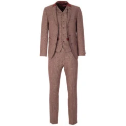 Mod 3 Button Dogtooth Suit Jacket -Fashion House Store madcap england puppytooth three piece suit berry 1 45617.1661263664