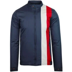 Delaney Retro 70s Mod Racer Jacket -Fashion House Store madcap england racing stripe jacket navy 6 75911.1661267715