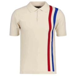 Beck Mod Racing Stripe Knit Polo NB -Fashion House Store madcap england racing stripe knitted polo birch 3 85057.1668444257 1