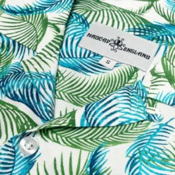 Rock-a-Hula Retro Rayon Feather Palm Leaf SS Hawaiian Shirt -Fashion House Store madcap england rayon leaf print revere collar ss shirt mc1077 3 22450.1696591251