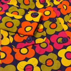 Karina Retro Flower 60s Swing Coat -Fashion House Store madcap england retro flower coat purple 4 89528.1684508714