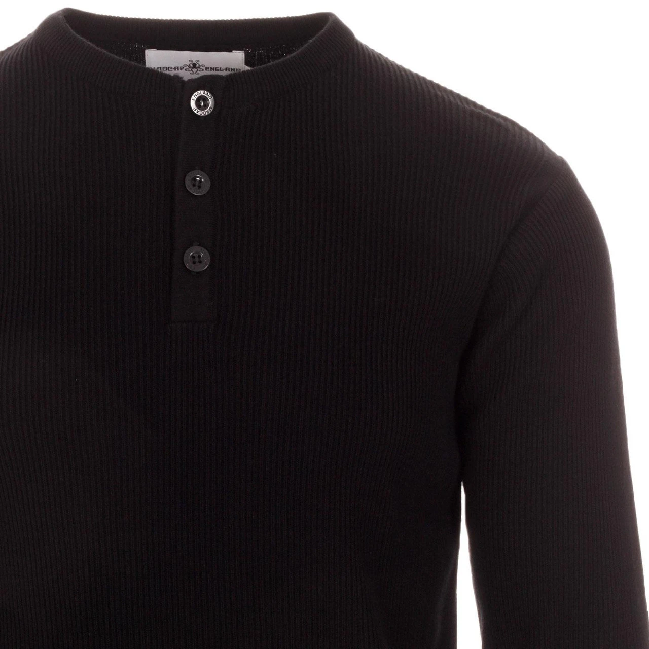 Caine Ribbed Grandad Top (Black) 15 Caine Ribbed Grandad Top (Black) - Image 13