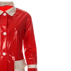 Robin Mod 2 Tone PVC Raincoat (Red)