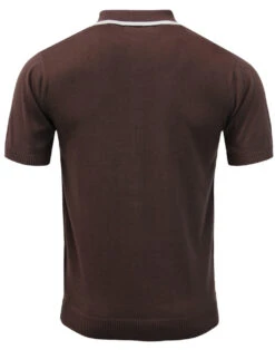 Screamin Jay 1960s Mod Stripe Polo -Fashion House Store madcap england screamin jay polo brown 4 91749.1661269836