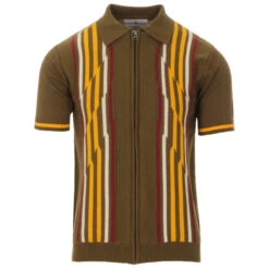 Thunderclap Mod Stripe Zip Polo (G) -Fashion House Store madcap england shock of the lightning polo beech 4 30359.1661265681