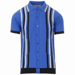 Shockwave Mod Stripe Knit Polo (AY) -Fashion House Store madcap england shockwave knit polo blue 1 73501.1661264942 2