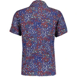 Rock-a-Hula Retro Rayon Ditsy Floral SS Hawaiian Shirt Blue -Fashion House Store madcap england short sleeve floral rayon hawaiian shirt blue mc1076 3 38657.1699435388