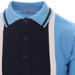 Marriott Suede Men's Mod Polo Cardigan - Zinfandel -Fashion House Store madcap england suede marriott button through polo blue 1 47093.1661265238