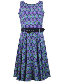 Teardrop 60s Mod Geo Circle Dress -Fashion House Store madcap england teardrop print rayon dress 2 62072.1661268474