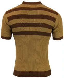 Terry Mod Ribbed Stripe Polo (Z) -Fashion House Store madcap england terry polo brown 2 95668.1679657084 1