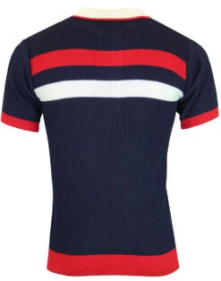 Terry Retro Mod Rib Stripe Polo WW -Fashion House Store madcap england terry ribbed polo navy 1 57479.1661268987 3