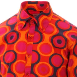 Trip Circles Mod Button Down Shirt 23 Trip Circles Mod Button Down Shirt -Fashion House Store madcap england trip op art mod target shirt orange 2 25936.1661265467