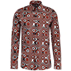 Trip Op Art Mod Big Collar Shirt BR -Fashion House Store madcap england trip op art shirt red 3 51909.1684508467