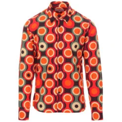 Trip Psych-Out Circle Mod Shirt R/B 31 Trip Psych-Out Circle Mod Shirt R/B -Fashion House Store madcap england trip psych out shirt burgundy 3 55183.1661261515 4