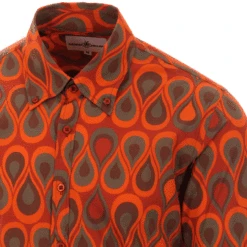 Trip Teardrops Mod Op Art Shirt NF -Fashion House Store madcap england trip teardrops shirt orange 2 96428.1661265517