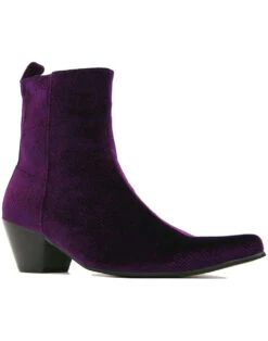 Velvet Casbah Cuban Chelsea Boots P 14 Velvet Casbah Cuban Chelsea Boots P -Fashion House Store madcap england velvet casbah boots purple 4 07722.1661269753