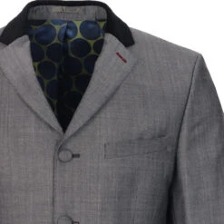 4 Button Tonic Suit Jacket (SG) -Fashion House Store madcap england velvet collar 4btn suit jacket grey 3 37694.1661263416