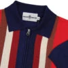 Victor 60s Mod Stripe Zip Polo TAN -Fashion House Store madcap england victor 60s mod zip polo blue 1 97448.1661266884 1