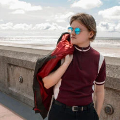 Vitesse Mod Knit Cycling Top (Rust) -Fashion House Store madcap england vitesse cyclingtop zinfandel 61905.1661269708 6