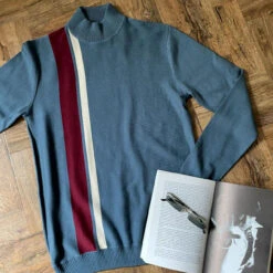 Westwood Racing Stripe Turtleneck B -Fashion House Store madcap england westwood jumper orion2 09213.1661260878