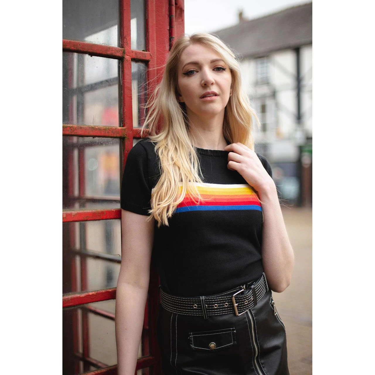 Britpop Women's Retro Rainbow Top 6 Britpop Women's Retro Rainbow Top - Image 4