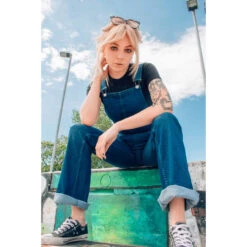 Bellbottom Blues Dungaree Flares -Fashion House Store madcap england womens flared dungarees2 76126.1661266577