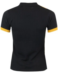 Gloria 60s Mod Zip Neck Stripe Polo -Fashion House Store madcap england womens zip neck polo black 3 76861.1661269067