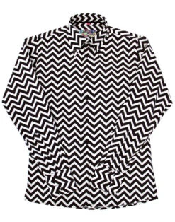 Zig Zag Trip Mod Button Down Shirt -Fashion House Store madcap england zig zag shirt 3 40869.1661270790