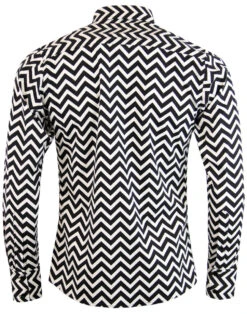 Zig Zag Trip Mod Button Down Shirt -Fashion House Store madcap england zig zag shirt 4 14072.1661270786