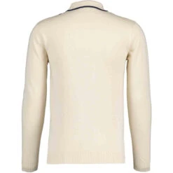 Zodiac Mod Textured Raised Stripe Knitted Polo Shirt Black -Fashion House Store madcap england zodiac knitted polo birch 1 90590.1671462766