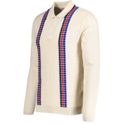 Zodiac Mod Raised Stripe Knit Polo