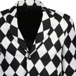 Entwistle 60s Mod Harlequin Blazer -Fashion House Store madcap harlequin blazer bw detail 31744.1665066382