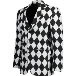 Entwistle 60s Mod Harlequin Blazer -Fashion House Store madcap harlequin blazer bw side 29593.1665066379