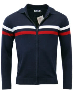Mavers MADCAP Retro Mod Zip Through Cardigan (B) -Fashion House Store madcap mavers zip cardigan navy 1 84718.1661271978 1