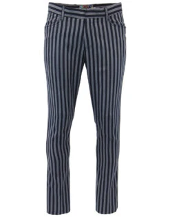 Meadon Mod Boating Stripe Trousers -Fashion House Store madcap navy grey frogmouth trs 51 08298.1661271421
