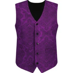 Paisley Manero 70s Cord Waistcoat P -Fashion House Store madcap paisley cord waistcoat purple front 12248.1664290842