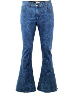 Paisley Rave 1970s Cord Bellbottoms -Fashion House Store madcap paisley denim jeans 1 52992.1661271914 1