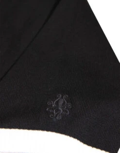 Capone Mod Ska Two Tone Knit Polo -Fashion House Store madcap panel polo black white close2 36461.1661268975