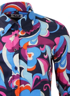 Rocket Retro Paisley Clouds Shirt -Fashion House Store madcap rocket shirt 3 54536.1661272348