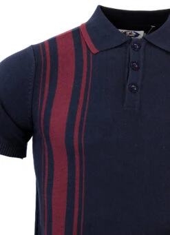 Aftermath 60s Mod Stripe Knit Polo -Fashion House Store madcap stripe aftermath polo navy3 60181.1661271627