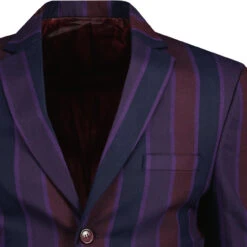 Offbeat 60s Mod Boating Blazer (P) -Fashion House Store madcap stripe sb boating blazer purple detail 63585.1664290797