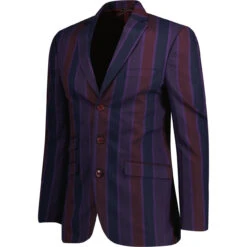 Offbeat 60s Mod Boating Blazer (P) -Fashion House Store madcap stripe sb boating blazer purple side 66053.1664290794
