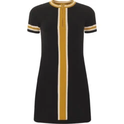 Aster 60s Mod Zip Neck Knit Dress B -Fashion House Store madcap stripe zip dress pirate front1 73235.1661260904 1
